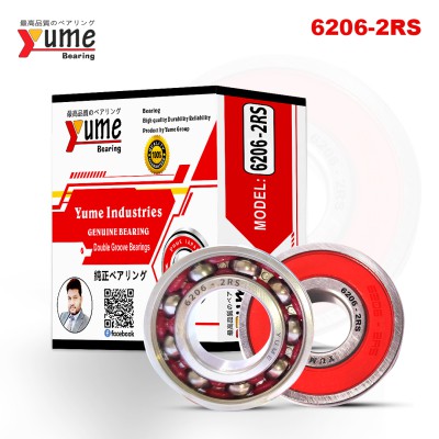 6206-2RS Single Pcs High Speed Double Groove Ball Bearing
