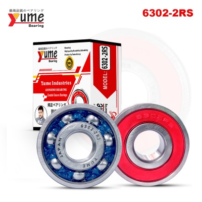 6302-2RS 10Pcs High Speed Double Groove Yume Ball Bearing