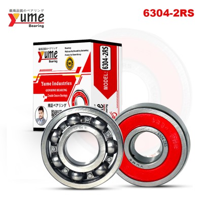 6304-2RS 10Pcs High Speed Double Groove Ball Bearing