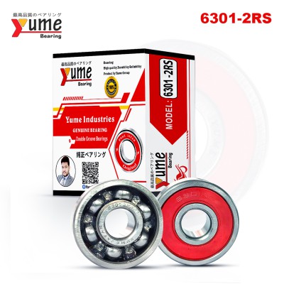 6301-2RS 10Pcs High Speed Double Groove Ball Bearing