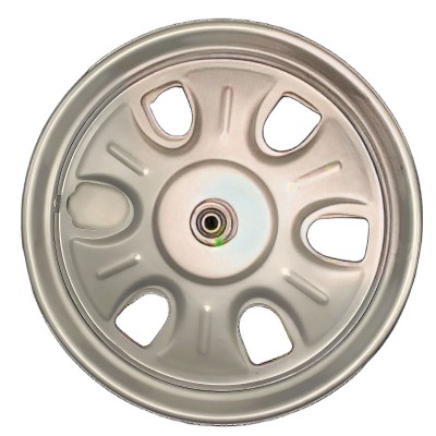 275-14 Electric Tricycle Mishuk Front Wheel Hub Silver Steel Wheel Rim Replacement Part