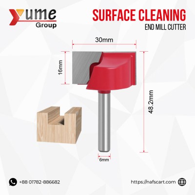 6mm Shank Surface Cleaning Bottom Engraving Router Bit Woodworking Tool Solid Carbide Wood Milling Cutter End Mill 18mm 20mm 30mm 32mm