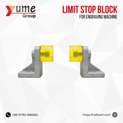 Cnc Router Parts Cast Aluminium Material with Rubber Column Anti-collision Limit Stop Block for Engraving Machine