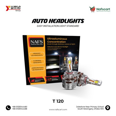 T120  Multi-tube Heat Conduction Super High Power Car LED Headlight