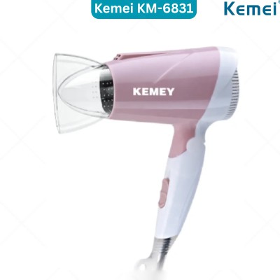 Kemei KM-6831 Professional Foldable Hair Dryer - 1000W Hot & Cool Mode