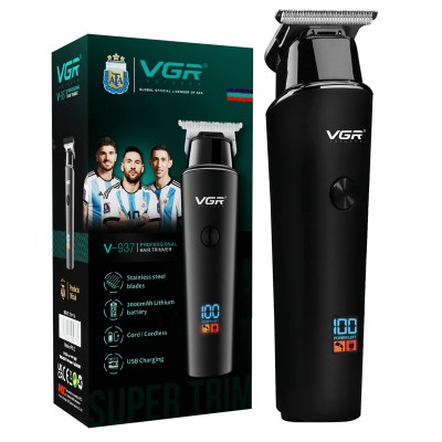 VGR V-937 Professional Rechargeable Hair Trimmer - 2000mAh Battery & Digital Display