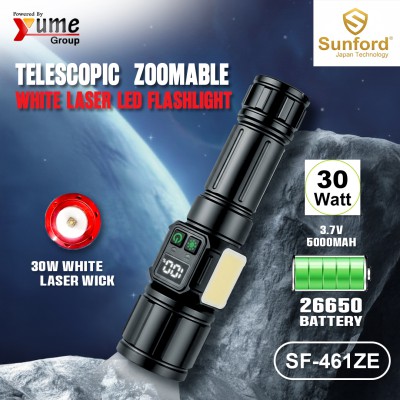 Sunford SF-461ZE Telescopic Zoomable White Laser LED Flashlight