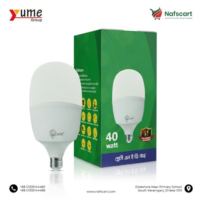 Glossy 40-Watt Ultra-Power Industrial LED Bulb (B22 Cap) – 4000 Lumens & 1 Year Warranty