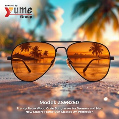 Retro Wood Grain Sunglasses (ZS98250)