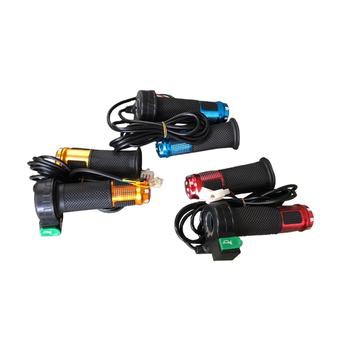 Premium Electric Tricycle Throttle Handle Grips - Universal Twist Throttle with Integrated Switches