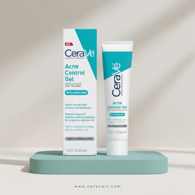 CeraVe Acne Control Gel 40ml US — Salicylic Acid Treatment with AHA & BHA for Acne-Prone Skin