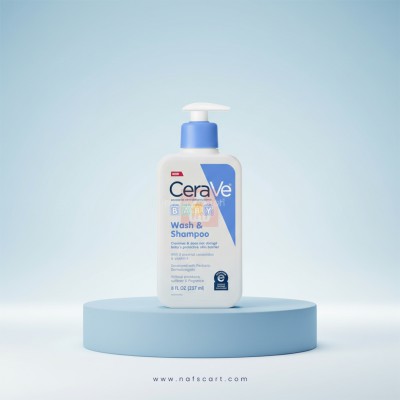 CeraVe Baby Wash & Shampoo 237ml US — Gentle Tear-Free Cleanser for Baby Skin & Hair