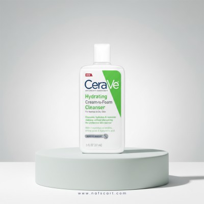 CeraVe Hydrating Cream-to-Foam Cleanser 87ml USA — Face Wash for Normal to Dry Skin