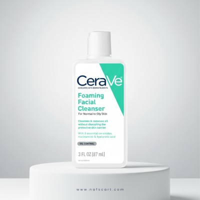 CeraVe Foaming Facial Cleanser 87ml USA — Oil Control Face Wash for Normal to Oily Skin