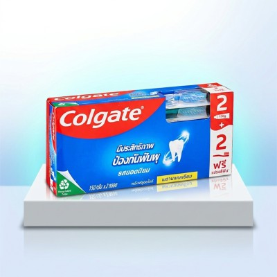 Colgate Maximum Cavity Protection Regular Toothpaste 150g (2pcs Pack) + 2 Free Toothbrush TH