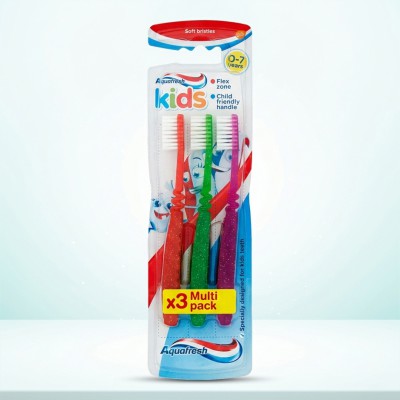 Aquafresh Kids Toothbrush (0–7 Years) – 3pcs Multi Pack CN