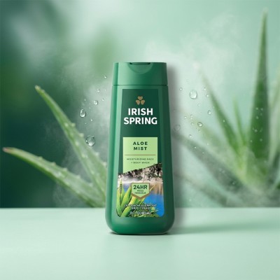 Irish Spring Aloe Mist Moisturizing Face & Body Wash 24HR Fresh – 591ml