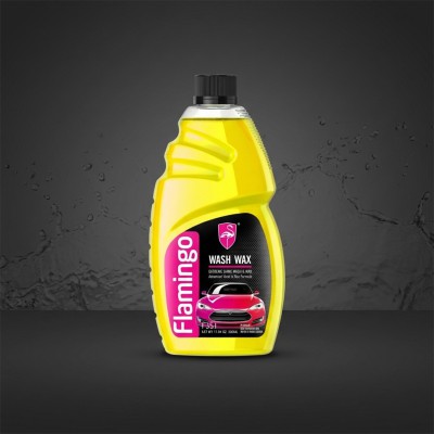 Flamingo Wash & Wax 500ml – 2-in-1 Car Shampoo with Wax for Deep Cleaning, High Gloss Shine & Paint Protection
