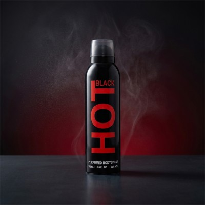 HOT Black Perfumed Body Spray 200ml – Long Lasting Fragrance for Men with Bold & Fresh Scent