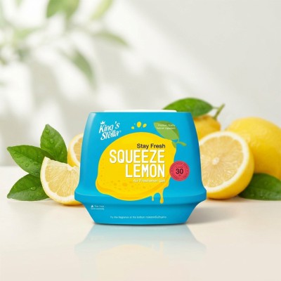 King’s Stella Squeeze Lemon Car Air Freshener Gel 180g – Long-Lasting Fresh Citrus Scent (TH)