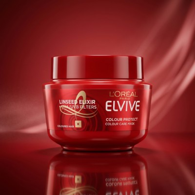 L’Oréal Paris Elvive Colour Protect Hair Mask 300ml – UV Filter & Shine Care for Colored Hair (GR)