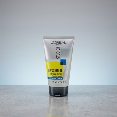 L’Oréal Paris Studio Line Invisi’Hold 6 Natural Clear Gel 150ml – Flexible Hold, Non-Sticky Styling (BG)