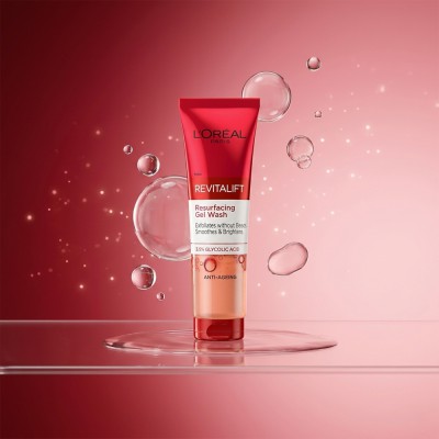 L’Oréal Revitalift Resurfacing Gel Wash 150ml – Glycolic Acid Face Cleanser for Smooth & Bright Skin (GR)