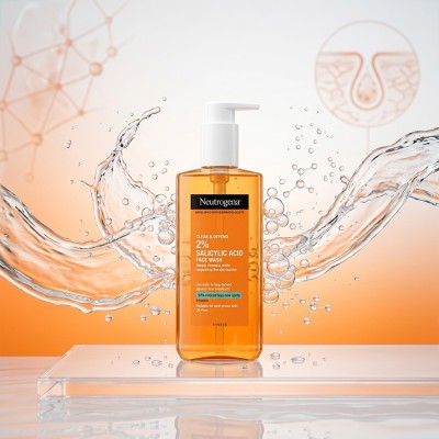 Neutrogena Clear & Defend 2% Salicylic Acid Facial Wash 200ml – Daily Acne Cleanser (GR)
