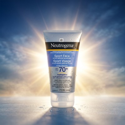 Neutrogena Sport Face Sunscreen SPF 70+ 73ml – Sweat Resistant Oil-Free Sunscreen (CA)