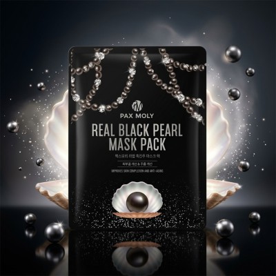 Pax Moly Real Black Pearl Mask Pack 25ml – Brightening & Anti-Aging Sheet Mask (KO)