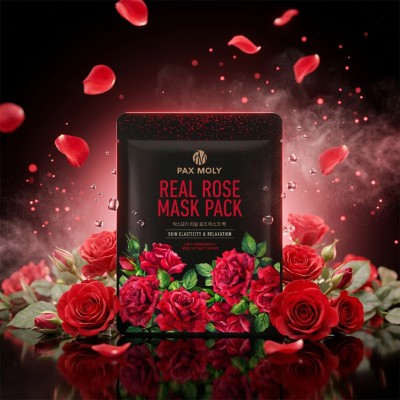 Pax Moly Real Rose Mask Pack 25ml Korea – Hydrating & Brightening Sheet Mask for Soft Glowing Skin