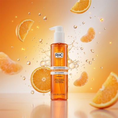 RoC Multi Correxion Revive + Glow Gel Cleanser 177ml USA – Vitamin C Brightening Face Wash for Radiant Skin
