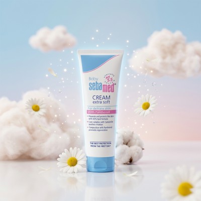Sebamed Baby Cream Extra Soft 50ml Germany – pH 5.5 Moisturizing Cream with Panthenol for Delicate Baby Skin