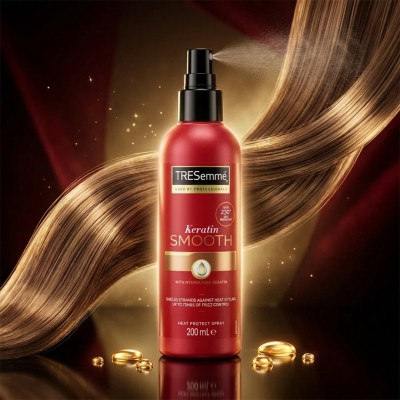 TRESemmé Keratin Smooth Heat Protect Spray 200ml Poland – Heat Protection up to 230°C for Frizz-Free, Smooth Hair