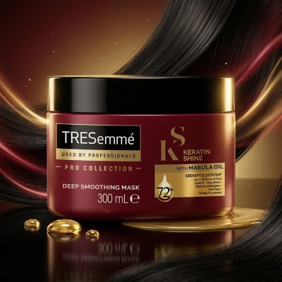 TRESemmé Keratin Smooth Deep Smoothing Mask 300ml Poland – Hair Repair Mask with Marula Oil for Frizz Control & Silky Smooth Hair