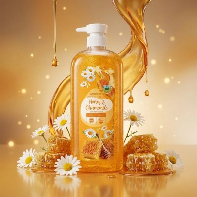 Watsons Shower Scrub Honey & Chamomile 700ml Malaysia/Thailand – Nourishing & Exfoliating Body Wash for Soft Glowing Skin