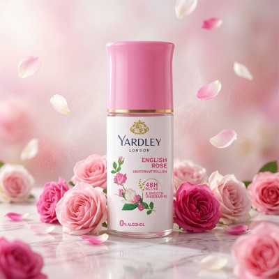 Yardley English Rose Alcohol-Free Deodorant Roll-On 50ml Vietnam – 48H Freshness & Gentle Underarm Care