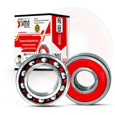 6303-2RS 10Pcs High Speed Double Groove Ball Bearing