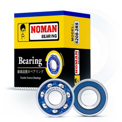 NOMAN 6208-2RS Double Groove Ball Bearing – 40mm x 80mm x 18mm