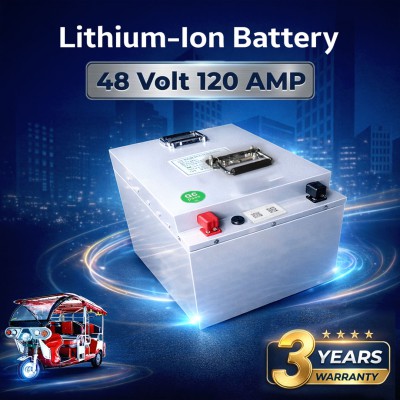 Lithium-Ion Battery 48V 120Ah for Electric Auto Rickshaws