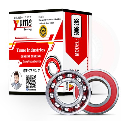6206-2RS Single Pcs High Speed Double Groove Ball Bearing