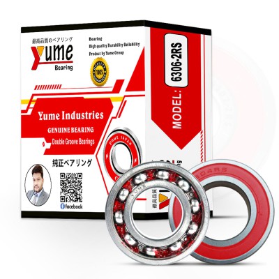 Yume 6306-2RS Double Groove Ball Bearing – 30mm x 72mm x 19mm