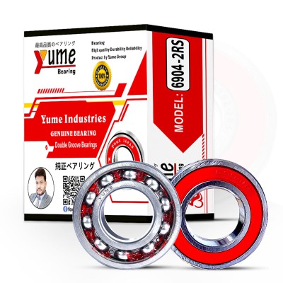 Yume 6904-2RS Double Groove Ball Bearing – 20mm x 37mm x 9mm
