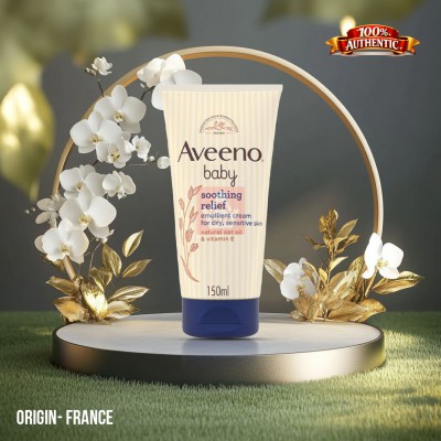 Aveeno Baby Soothing Relief Emollient Cream 150ml FR — For Dry & Sensitive Skin with Oat Oil & Vitamin E