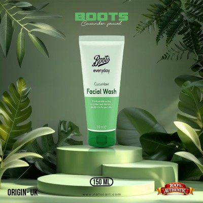 Boots Everyday Cucumber Facial Wash 150ml UK — Refreshing Cleanser with Cooling Cucumber Extract