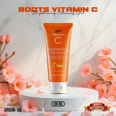 Boots Vitamin C Brightening Cleansing Gel 100ml TH — Radiance Face Wash for Dull Skin