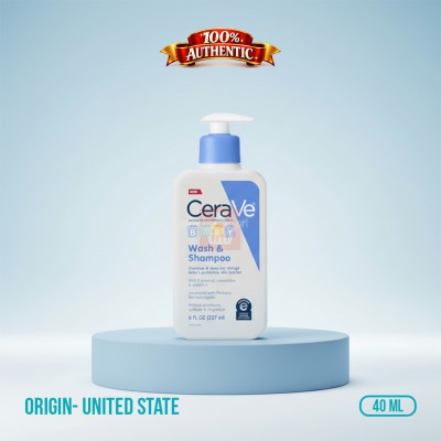 CeraVe Baby Wash & Shampoo 237ml US — Gentle Tear-Free Cleanser for Baby Skin & Hair