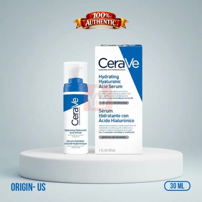 CeraVe Hydrating Hyaluronic Acid Serum 30ml US — Moisture Boost Serum for Dry & Dehydrated Skin