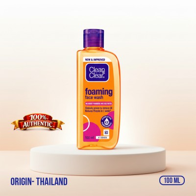 Clean & Clear Foaming Face Wash 100ml TH — Oil Control Acne Cleanser