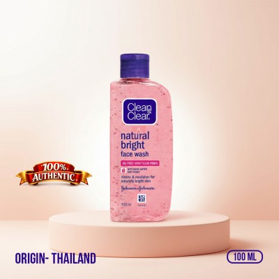 Clean & Clear Natural Bright Face Wash 100ml TH — Rose & Honey